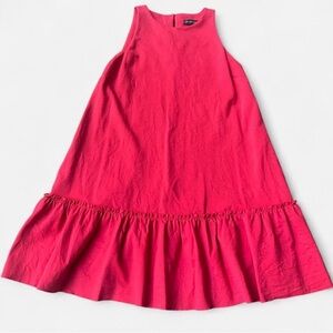 Banana Republic Red Flowy Boxy Soft Dress with Ruffle Hem•Size: 2 Petite